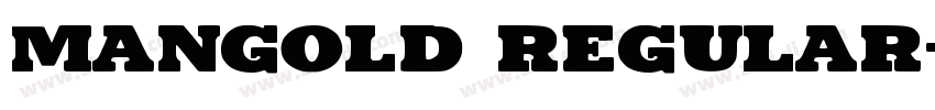 Mangold Regular字体转换